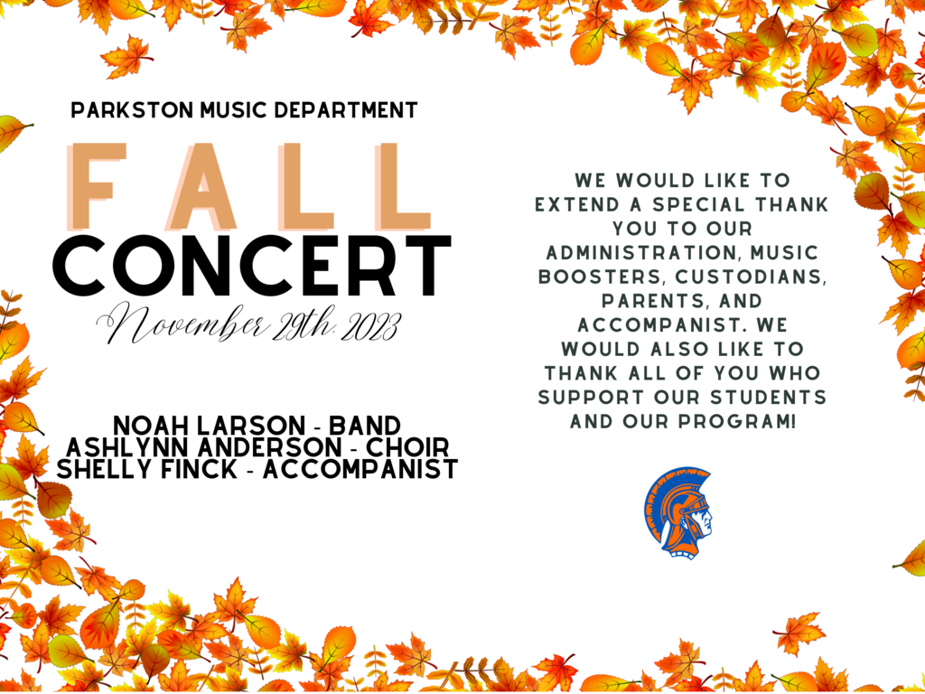 Fall Concert Program Front and Back